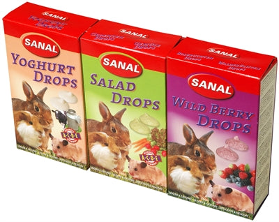 Sanal Knaagdier 3-Pack Drops Yogurt / Salad / Wild Berry