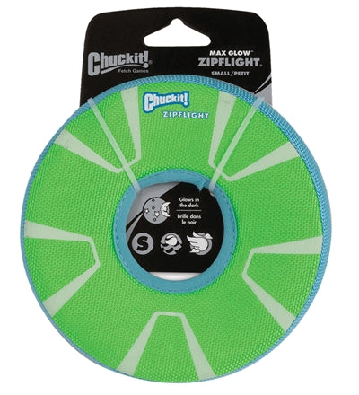 Chuckit Max Glow Zipflight Frisbee Glow In The Dark