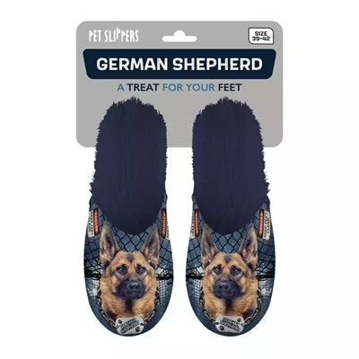 Merkloos Pantoffel German Shepherd Donkerblauw