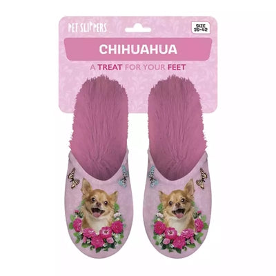 Merkloos Pantoffel Chihuahua Roze